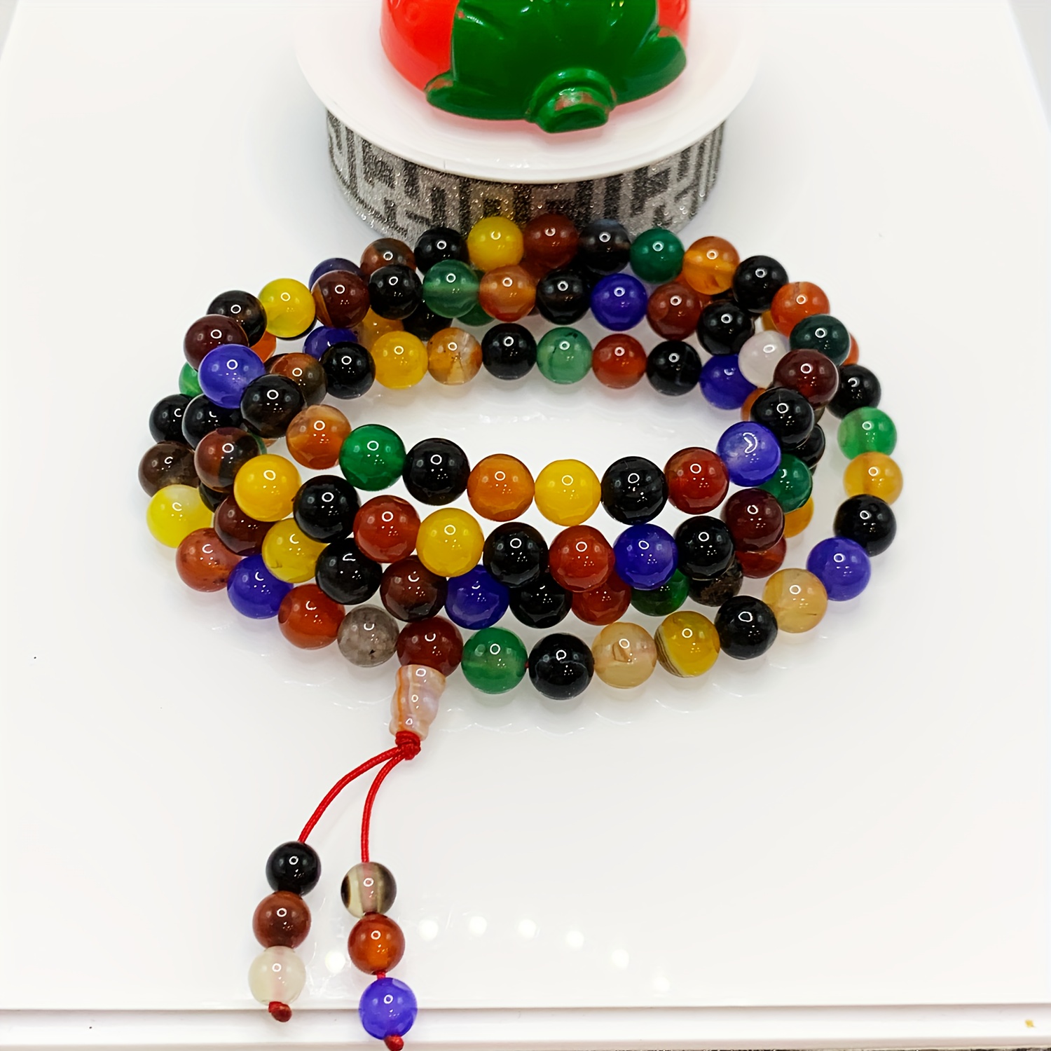 Colorful Agate Bead Bracelet 8mm Low Key Peace Protector Hot Item